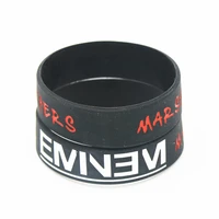 25pcs hot sale eminem wristband the marshall mathers lp silicone wristband rubber braceletsbangles musics fans gifts sh184
