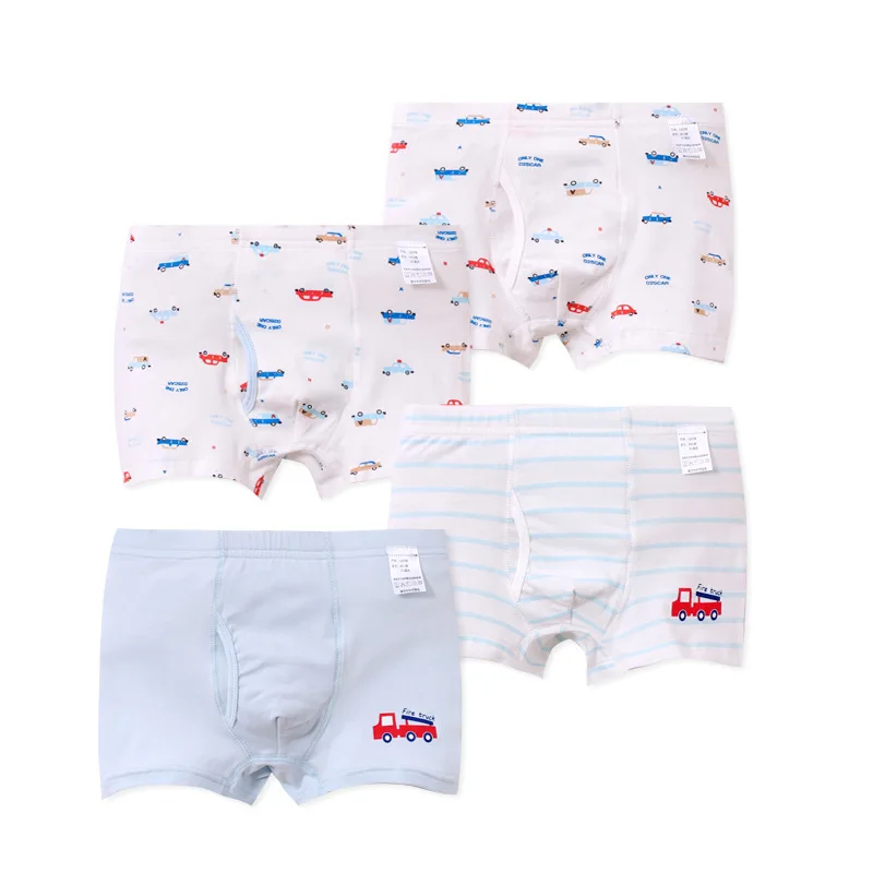 Класс детские трусы из чистого хлопка 4 бара прямые штаны в коробке Детские милые