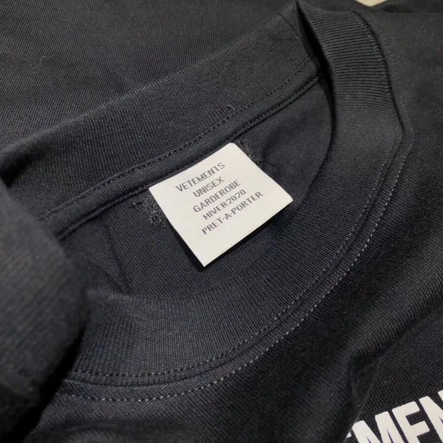 

Long Sleeve Vetements T Shirt Men Women Streetwear 1:1 Best Quality Tshirt Oversized Fashion Casual Vetements T-shirt