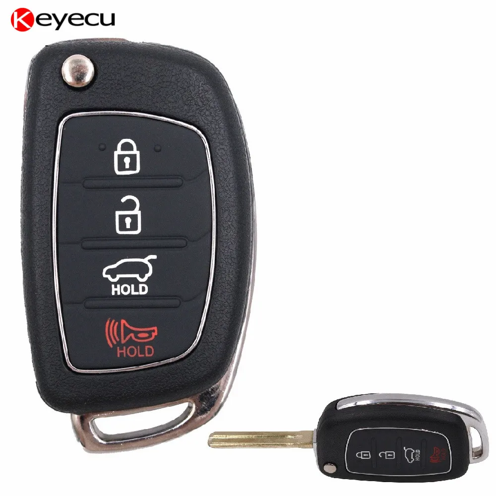 Новинка 2018 года новинка Сменный Чехол Keyecu для Hyundai I40 2013 2014 3 + 1 кнопки|Ключ от авто|