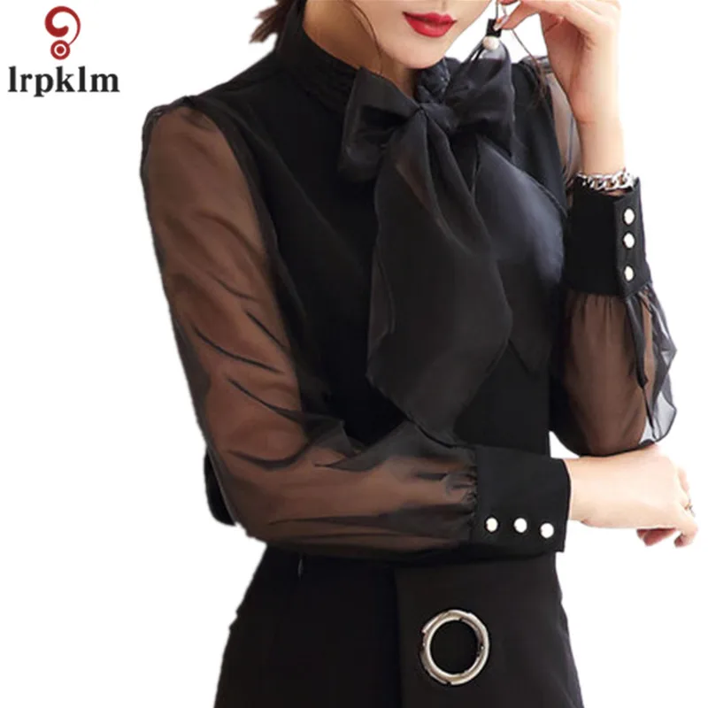 2020 Сексуальная Красная шифоновая рубашка Весна Лето подиумная блузка женская