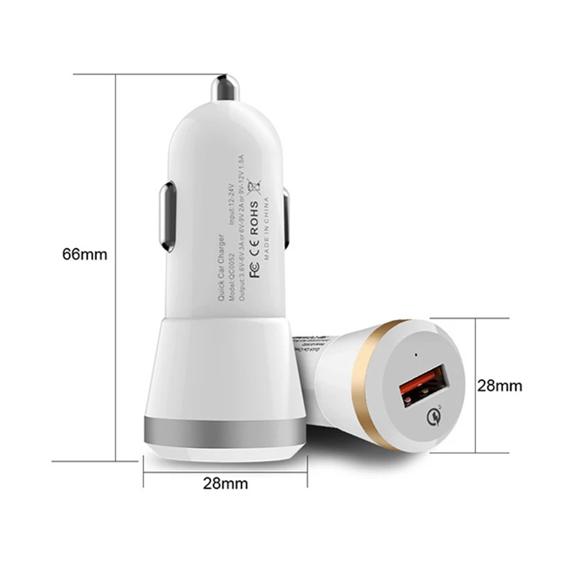 USB Output Car Charger 2.4A Max(Real) Fast Charge for Iphone X XS MAX 6 7 8plus Samsung S8 9 Note 8 Mobile Phones Tablets | Мобильные