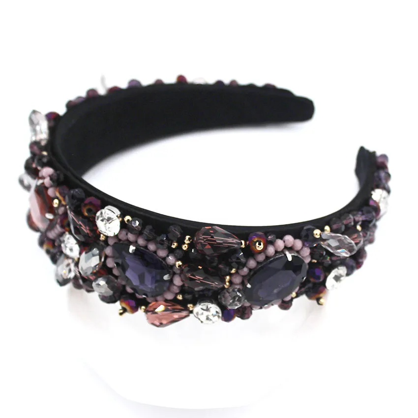 Повязка стразы для волос с драгоценными камнями в стиле барокко Женская повязка