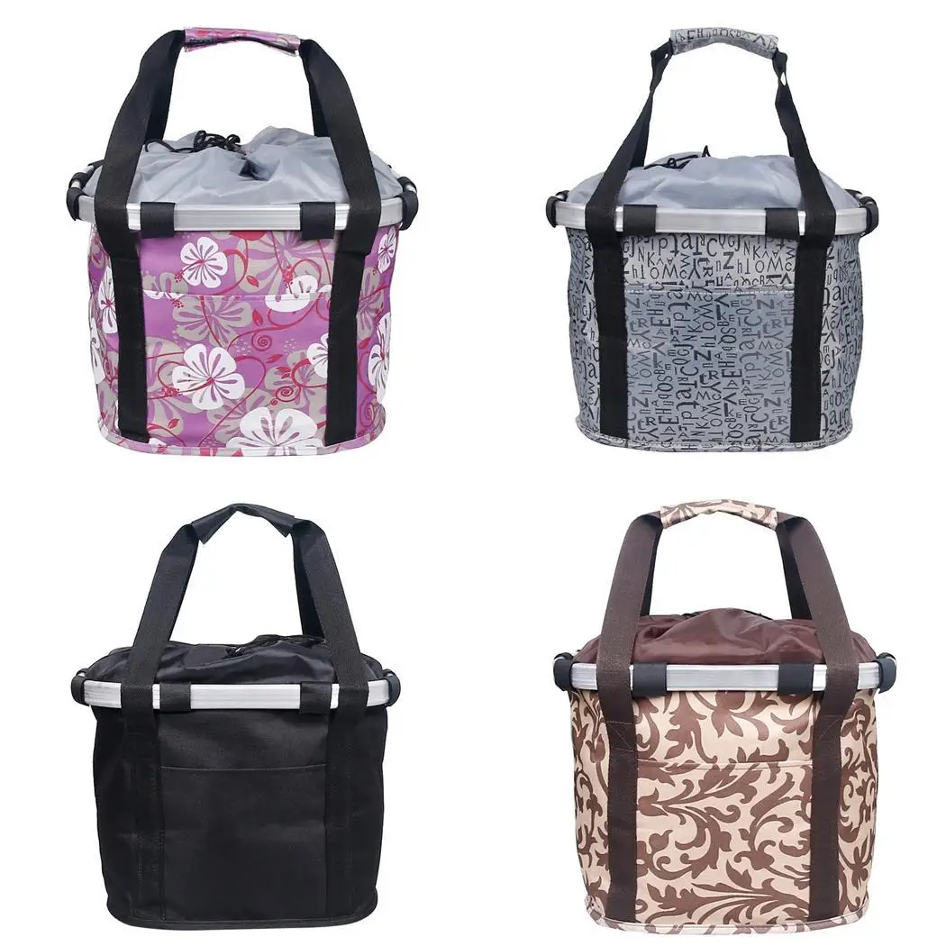 Bicycle Bag Basket Front Rear Hanging Panniers Bike Cycling Accessories Detachable Canvas Carri | Спорт и развлечения