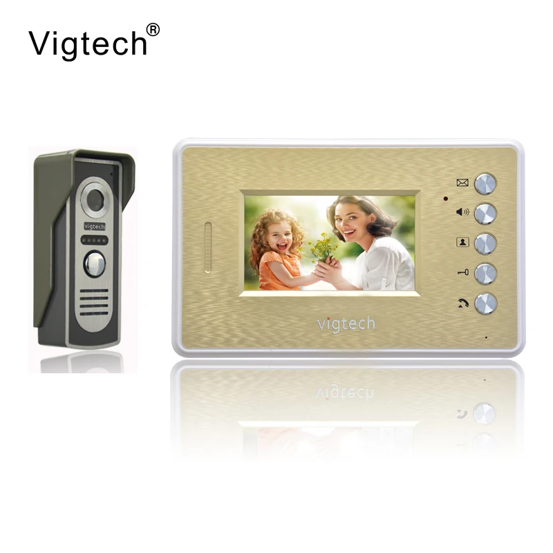 Vigtech Home Wired Cheap 4.3' inch LCD Color Video Door Phone DoorBell Intercom System IR Night vision Camera FREE SHIPPING