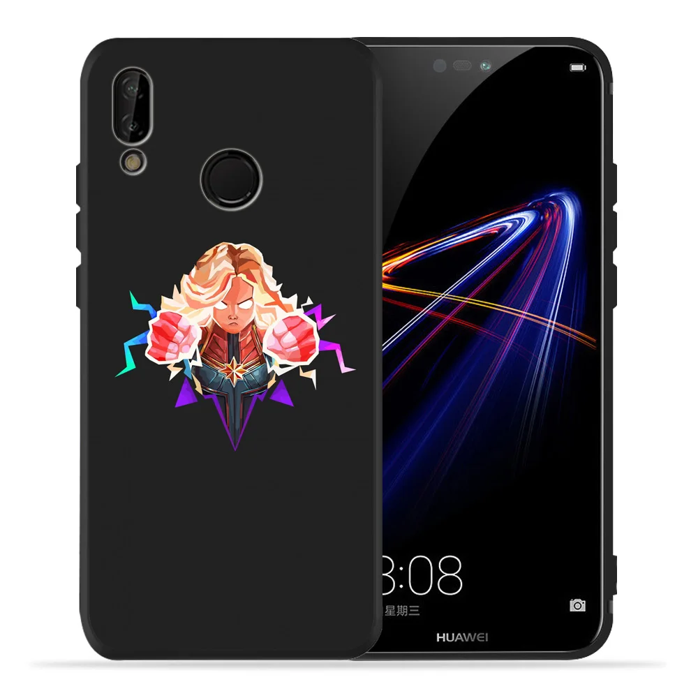 Для funda Huawei P20 lite чехол Мстители: Endgame черные ТПУ чехлы для P8 2017 Coque Etui P30 Pro Psmart