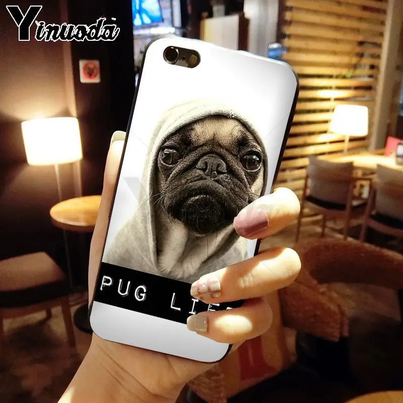 Yinuoda мопс собака животные новинка чехол для телефона Fundas iPhone 8 7 6 6S Plus X XS MAX 5 5S SE XR