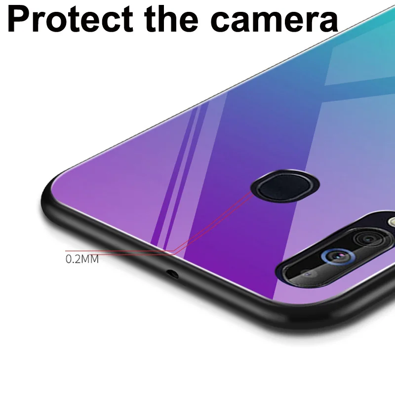 Чехол для Samsung A60 с изображением девушки-волка из закаленного стекла силикона ТПУ