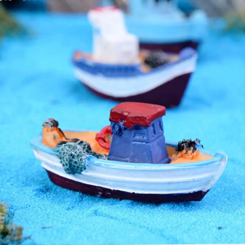 1 шт. Миниатюрная модель мини-лодки игрушка для рыбалки DIY ремесло Домашний