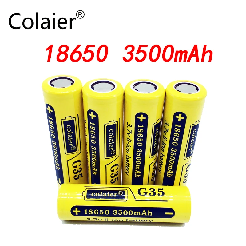 Перезаряжаемая литий ионная батарея Colaier G35 18650 3500 мАч 3 7 в 20 А литиевая с высоким