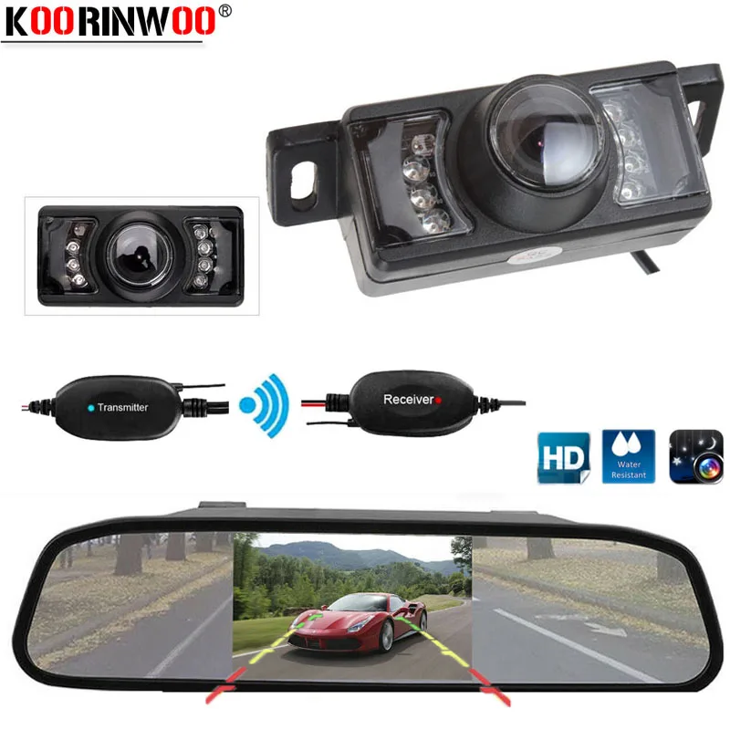 Автомобильное зеркало заднего вида Koorinwoo HD 4 3 дюйма система помощи при парковке CCD