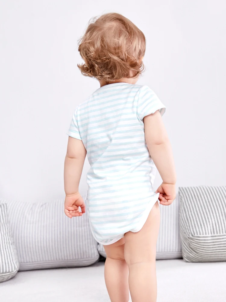Balabala 2PCS/lot Newborn Baby Girl Boy Collar Romper Jumpsuit Bodysuit Rib Clothes Outfits Summer | Детская одежда и обувь