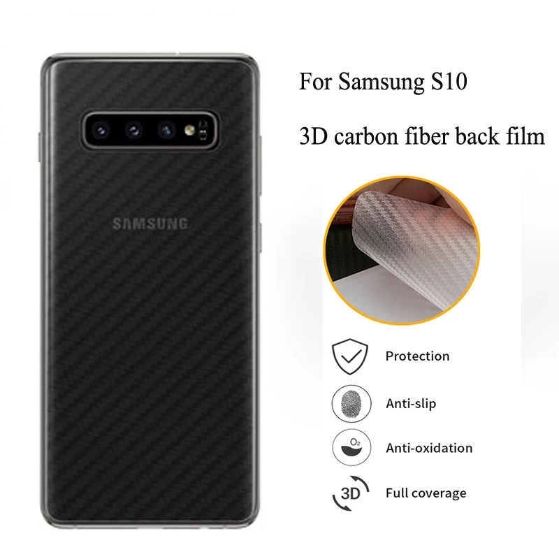3D carbon fiber film Для samsung Galaxy S10 Plus s10lite s10e Металлический Алюминиевый задний чехол для объектива камеры полное покрытие защитное кольцо новинка - Цвет: 3D carbon fiber film