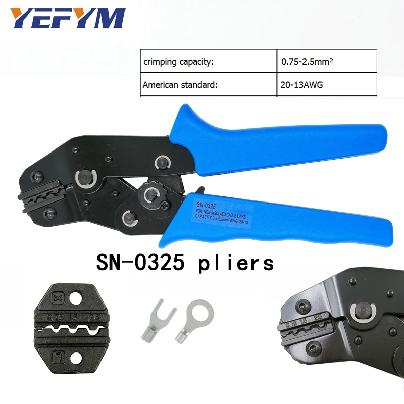YEFYM SN 0325 обжимные плоскогубцы для неизолированных клеммных зажимов
