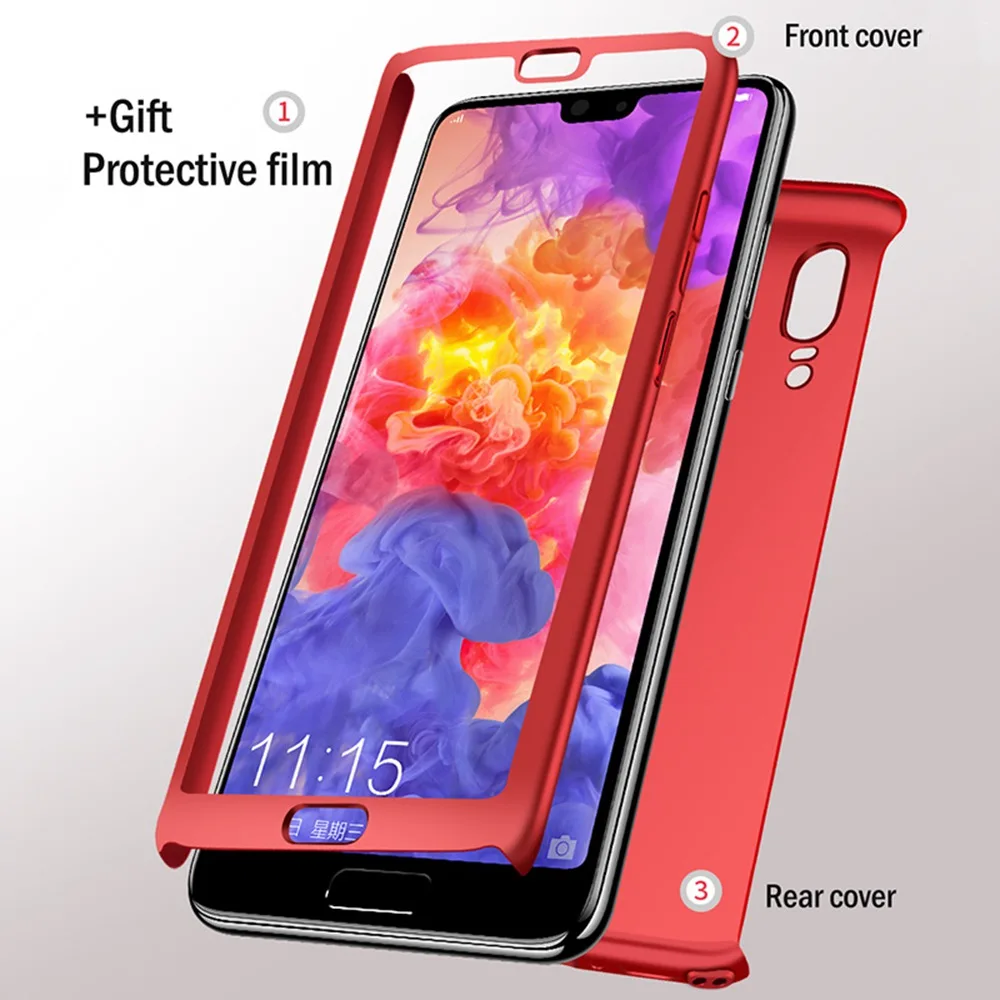 Роскошный чехол на 360 градусов для Huawei Y7 Pro 2019 ПК Fundas Y9 Y5 Y6 2017 2018 со стеклом |