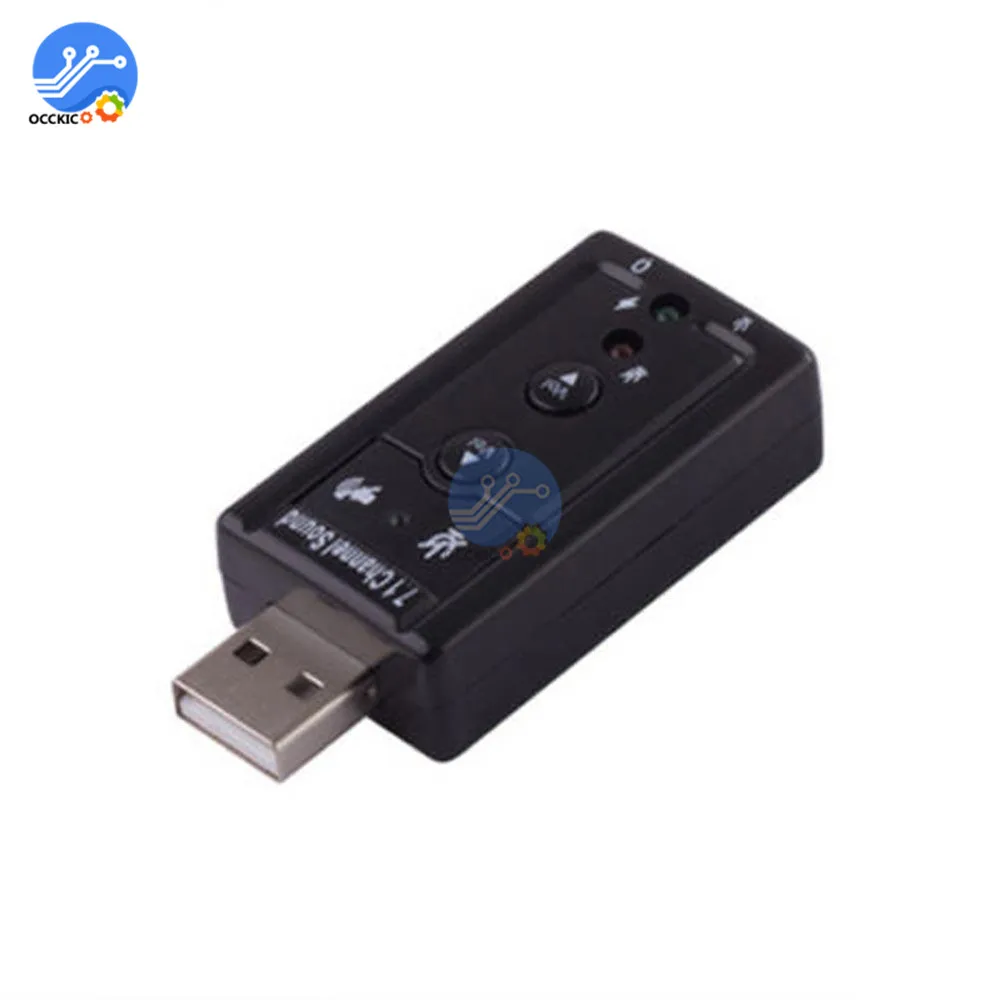 Мини Внешний USB Звуковой адаптер карта USB 2,0 7,1 до 3,5 мм адаптер для наушников аудио приемник передатчик для микрофона Динамик
