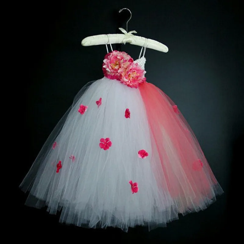 Wedding Flower Girl Dresses Tulle Party Kids Floral Princess Tutu Dress Photography Theme Children Clothing | Детская одежда и