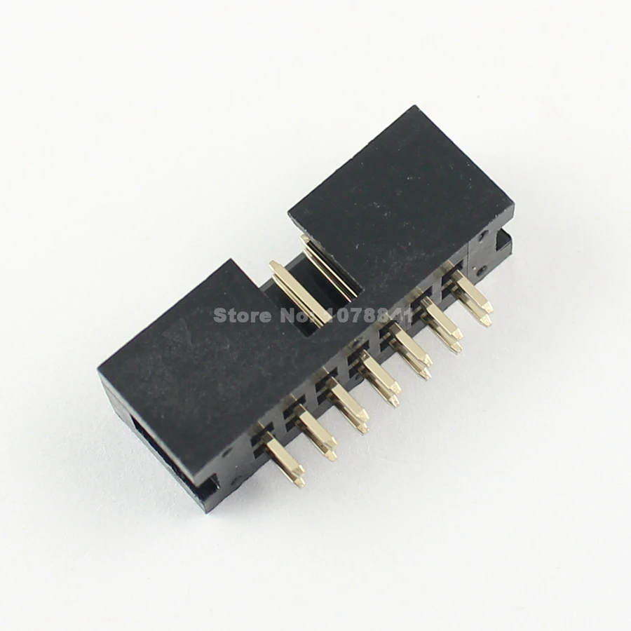 100 шт. 2 54 мм 2x7 пин 14 контактный Прямые мужской окутанный PCB Заголовка коробки