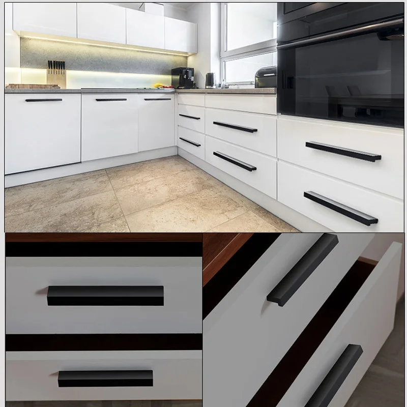 4 шт. современный шкаф из алюминиевого сплава ручки и кухонная дверь шкафа Ручка