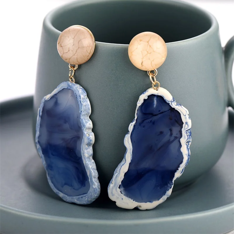 Женские серьги-подвески FNIO акриловые серьги из ацетата геометрические круглые в