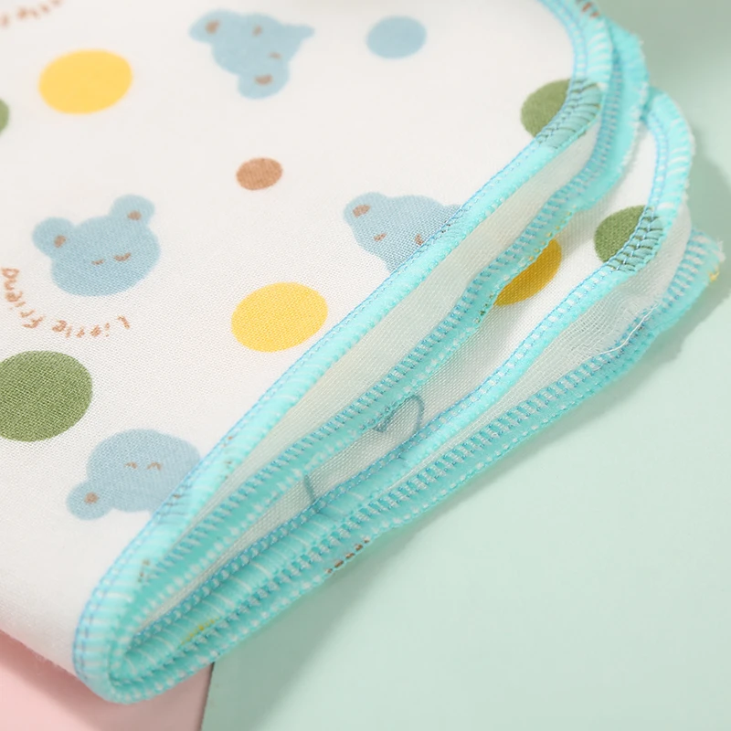 newborn babyHigh density cotton printed gauze handkerchief baby towel mouth water feeding 6 layer 30*30CM | Детская одежда и обувь