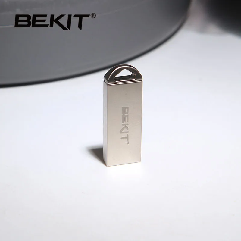 Серебристый Bekit USB флеш-накопитель 8 ГБ/16 ГБ/32 ГБ/64 ГБ флеш-накопитель металлический флеш-накопитель флеш-диск USB 2,0 карта памяти USB диск 4 ГБ устройства для хранения - Цвет: Серебристый