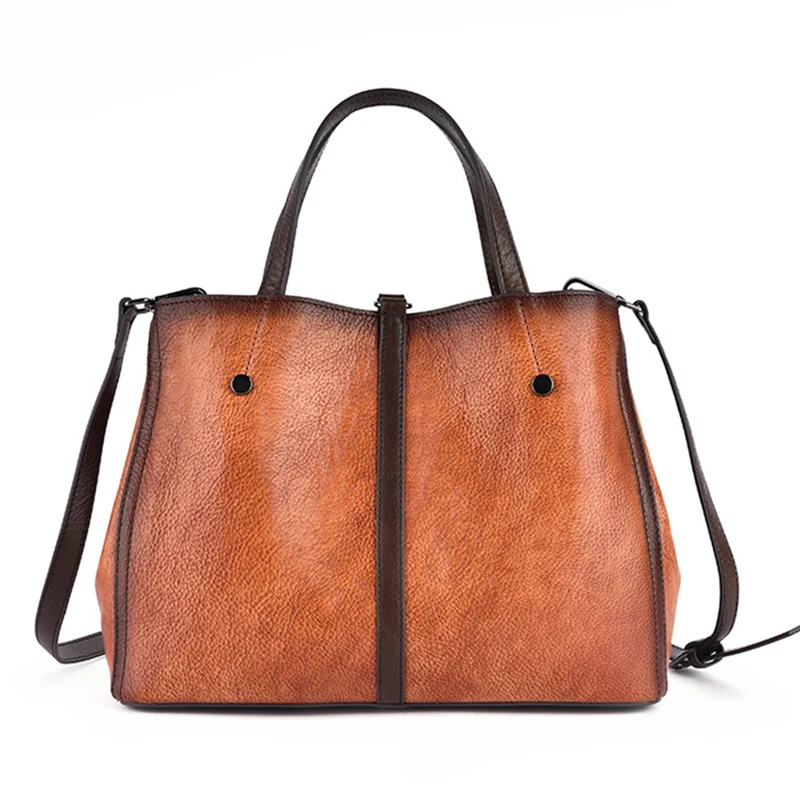 Vintage Women Leather Handbags Genuine Leather Shoulder Bag luxury handbags women bags designer Messenger Crossbody Bags Totes