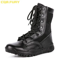 cqb fury summer mens mesh tactical military boots black ankle strap breathable army boots wearable lace up combat boot size38 46