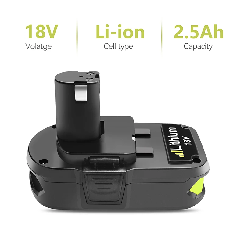 Batcool 2500 мАч литиевая батарея Замена литий ионная для Ryobi P104 P105 P103 P107 P731 P740 P741 P780 P813