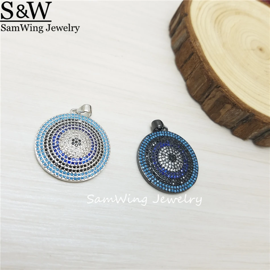 10pcs Wholesale 2017 round blue eye size 25mm jewelry of the day new turkish pendant for necklace | Украшения и аксессуары