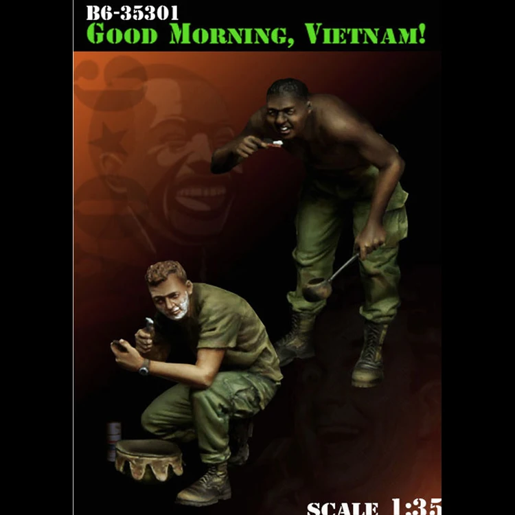 

1/35 Good Morning,Vietnan Resin kit soldiers GK Military theme of WWII Uncoated No colour