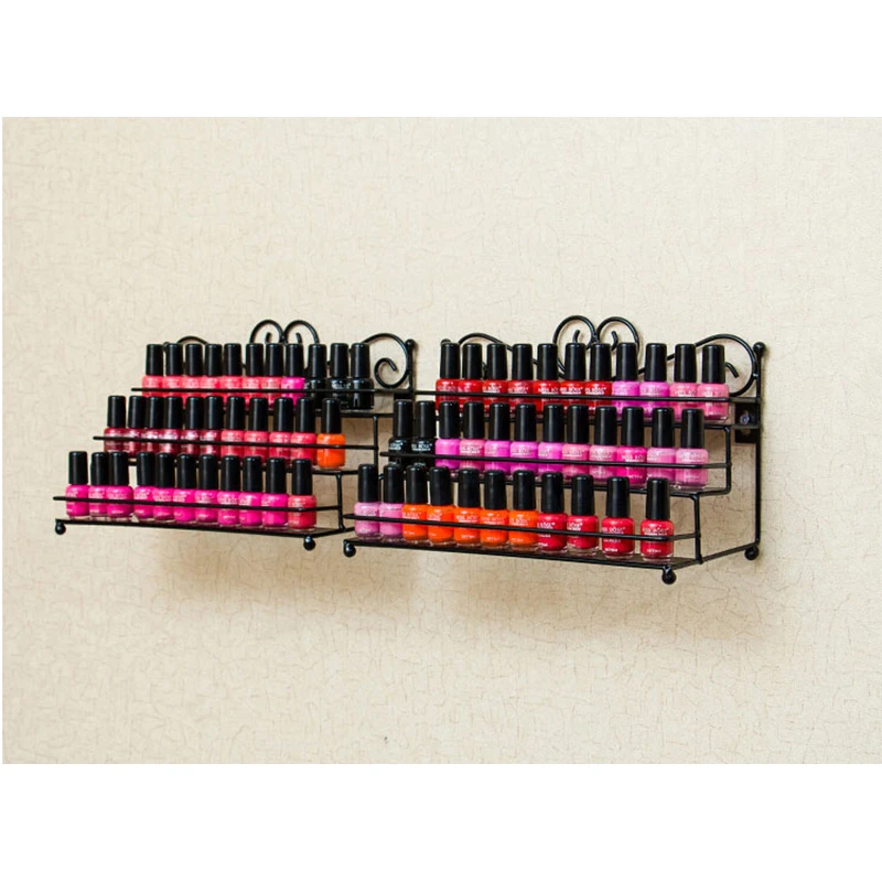 Настольная стойка для лака ногтей 3 слоя подставка хранения железная арт-полки