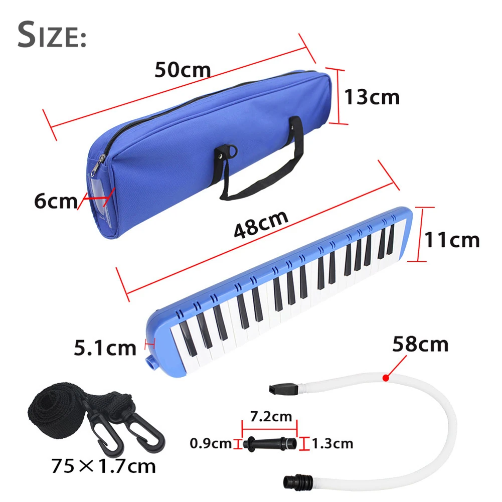 

Portable 37 Key Piano Keyboard Melodica Mouth Organ Children Musical Instrument