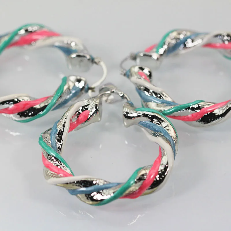 Earrings Pendant 03 Большой золотой обруч серьги набор женские Бижутерия Набор золотое свадебное ожерелье кулон набор можная эмалированная бижутерия ST049 - Окраска металла: Earrings Pendant 03
