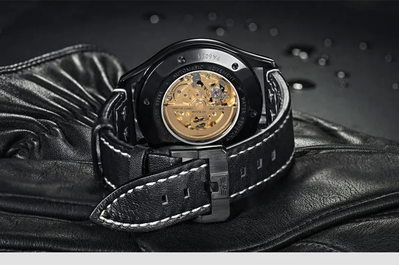 Мужские механические часы дизайнерские автоматические 43 мм с скелетом