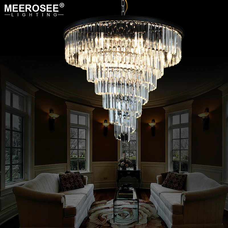Роскошная хрустальная люстра многослойные светильники для ресторанов