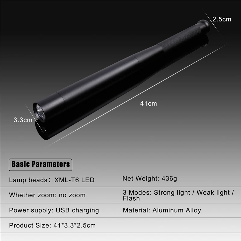 WEST BIKING светодиодный фонарик в виде бейсбольной биты супер яркий