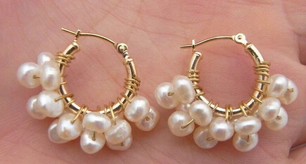

E0810017 Natural pearl Earring >Lovely Fine Nobility Lady's Women's Earrings