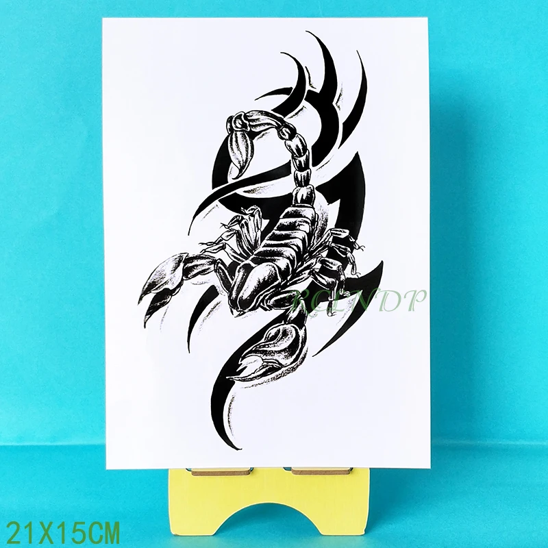 Waterproof Temporary Tattoo Sticker Scorpion fake tatto flash tatoo tatouage Stickers hand arm foot back for girl women men | Красота и