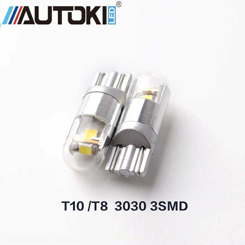 Бесплатная доставка 10X T10 3030 3SMD 9 Вт 400LM светодиодный индикатор боковая