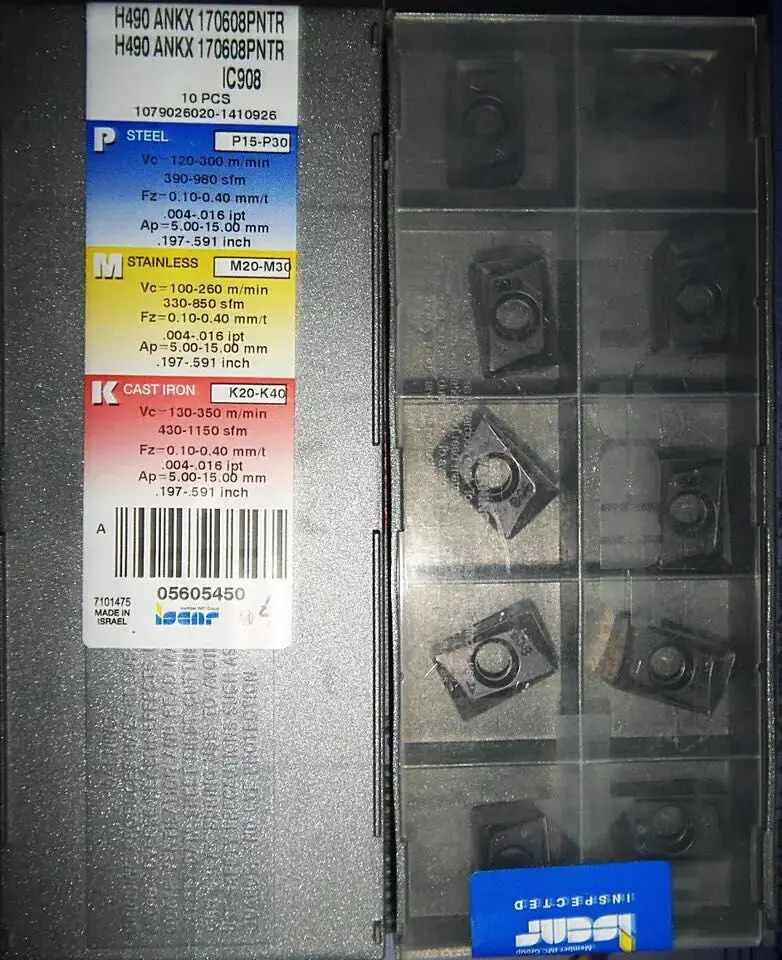10 шт. iscar тяжелый резак вставка H490 анкx170608 PNTR IC908/H490 анкx090408 анкx120508 IC908|lathe inserts|16er