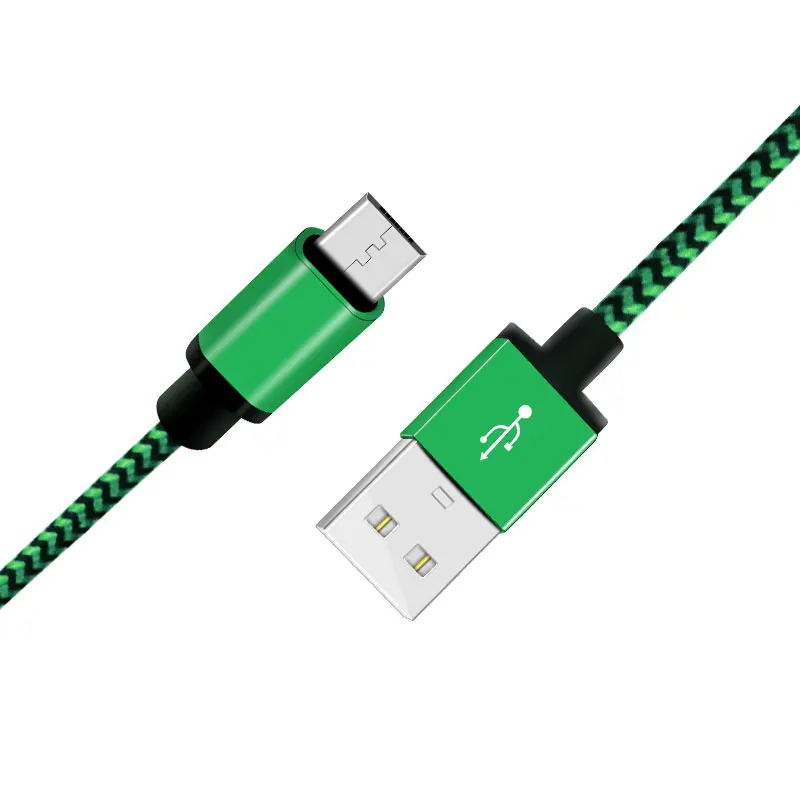 Green Кабель Micro USB Vanniso 1 м 2 м 3 м для Xiaomi Redmi кабель USB type-c для samsung Galaxy S8 S9 S10 Plus huawei P30pro USB-C - Color: Green