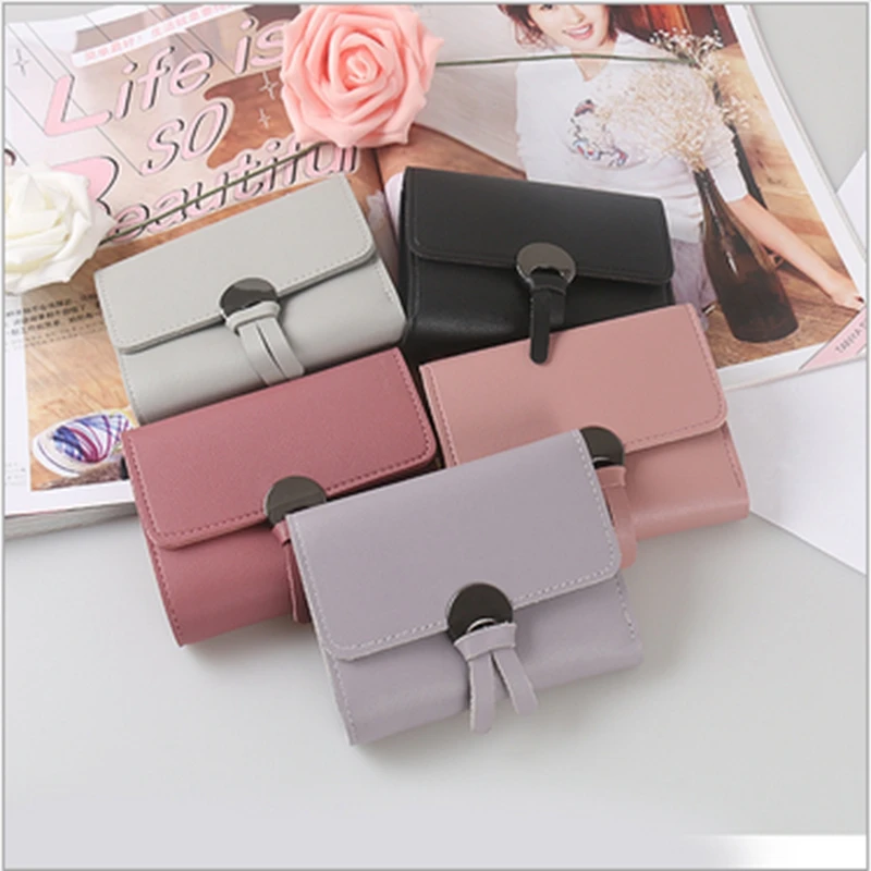 2019 Fashion Women Short Purses Vintage PU Leather Lady Clutch Wallet Small Tassel Female | Багаж и сумки