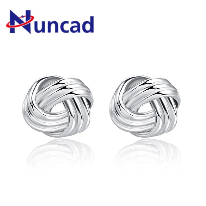 NUNCAD 1 пара витой 925 пробы серебро Небольшие Изысканные Серьги Brincos Для женщин 2018