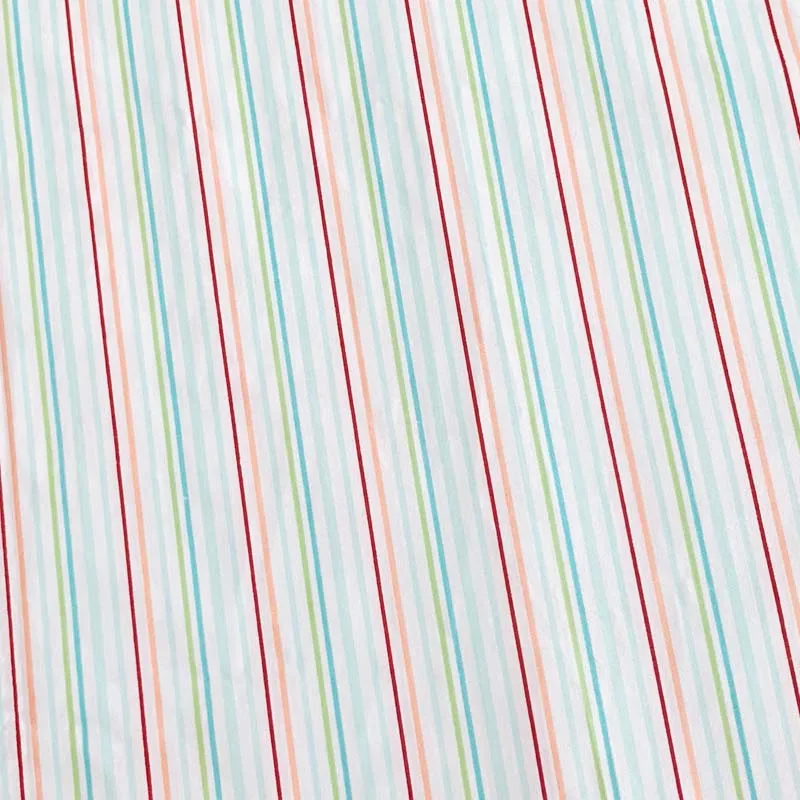 color stripe Хлопок синяя пасторальная красная оранжевая Цветочная розовая роза красная зеленая полоса клетчатая саржевая ткань для самодельного декора одежды ручной работы - Цвет: color stripe