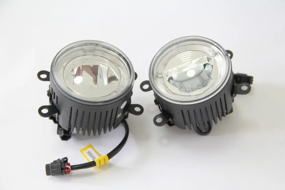 9 см светодиодные противотуманные светильник головной светильник 10W Cree Led чипы с Halo Кольцо DRL лампы для peugeot 207 307 407 607 5008 12-14 12V Led Drl Дневной светильник