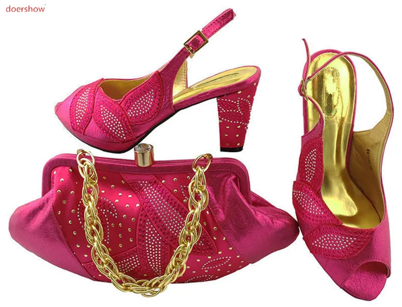 

doershow Italian ladies shoes and bags to match set Dblueshoes and bag high quality African shoes and bags LULU1-34