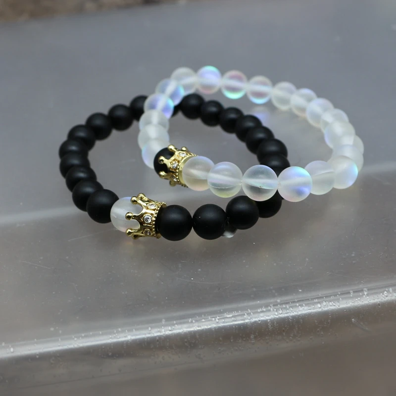 Лидер продаж комплект из 2 предметов пара браслетов браслет натурального камня