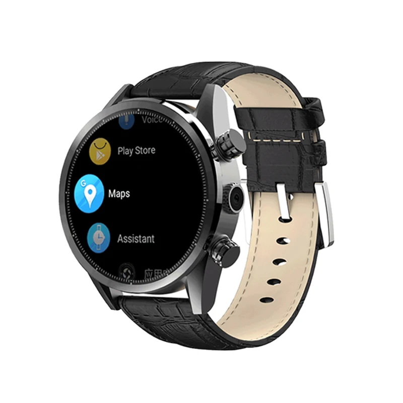 Black leather KOSPET Hope Lite 8.0MP камера Смарт-часы Android 1 Гб+ 16 Гб Dual 4G 1,3" AMOLED gps/ГЛОНАСС IP67 водонепроницаемые Смарт-часы телефон - Цвет: Black leather