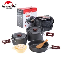 NatureHike Открытый Посуда Отдых Туризм Посуда Набор 4 в 1 Для Пикника Для 2-3 Человек NH15T203-G